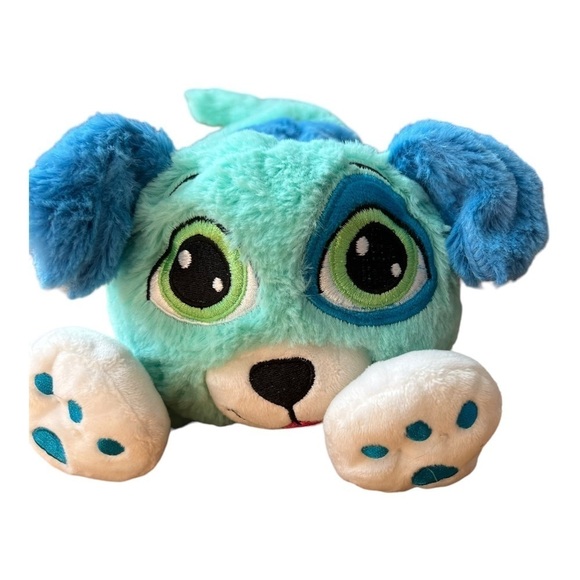 Jay At Play Rainbow Fluffies 12in Blue Puppy Dog Plush‎ Rainbow Inside 2019 - Picture 2 of 9